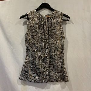 Tory Burch sleeveless silk blend blouse